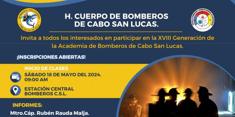 ABREN CONVOCATORIA PARA FORMAR PARTE DEL CUERPO DE BOMBEROS DE CABO SAN LUCAS.