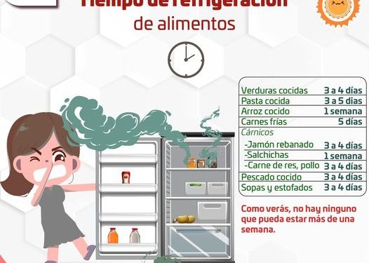 EMITE DIRECCIÓN MUNICIPAL DE SALUD RECOMENDACIONES PARA EL CUIDADO DE ALIMENTOS ANTE LA TEMPORADA DE CALOR