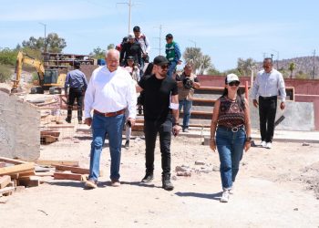 SUPERVISA GOBERNADOR Y TITULAR DE SEDATU AVANCES EN LA OBRA DEL PARQUE LIBRAMIENTO NORTE EN LA PAZ