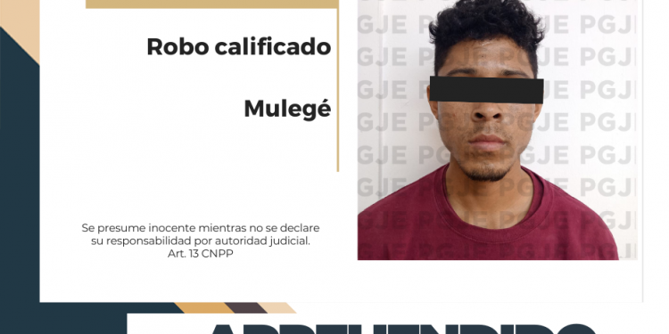 APREHENDE PGJE A IMPUTADO POR ROBO CON VIOLENCIA EN MULEGÉ