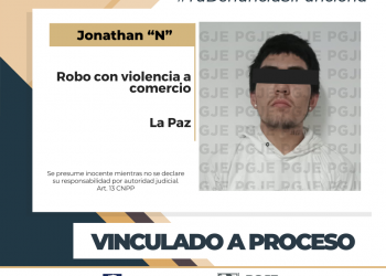 JONATHAN N QUEDA EN PRISIÓN EXCEPCIONAL AL JUSTIFICAR LA PGJE SU RELACIÓN EN OTROS ROBOS, EL ÚLTIMO FUE EL FIN DE SEMANA A UN OXXO EN LA PAZ