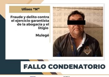 APREHENDE PGJE A DOS PERSONAS RELACIONADAS EN DELITOS