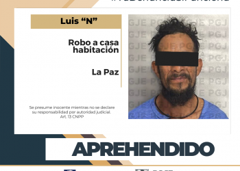 PONE PGJE A DISPOSICIÓN DEL JUEZ A POSIBLE RESPONSABLE DE ROBO EN CASA HABITACIÓN
