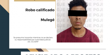 OBTIENE PGJE VINCULACIÓN A PROCESO POR ROBO CALIFICADO EN MULEGÉ
