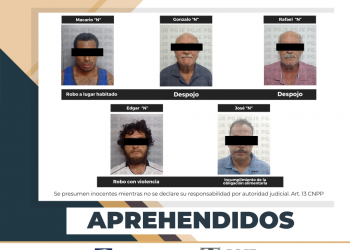 APREHENDE PGJE A CINCO PERSONAS EN BCS