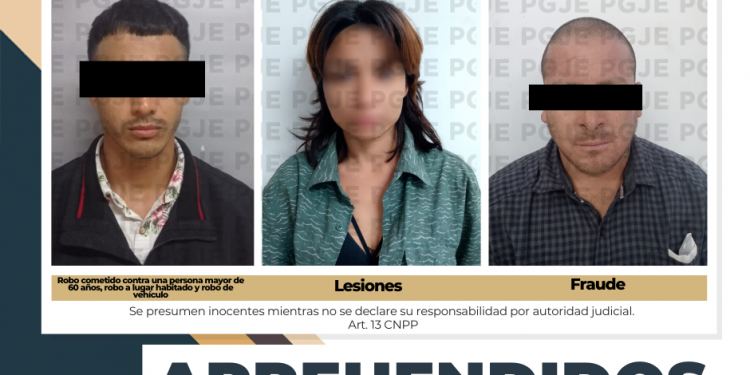 APREHENDE PGJE A TRES PERSONAS EN LA PAZ Y LOS CABOS