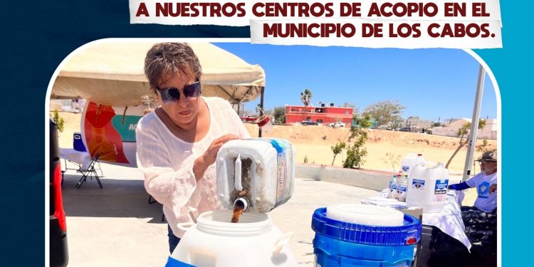 INVITA CULTURA DEL AGUA DEL MUNICIPIO DE LOS CABOS A LLEVAR EL ACEITE COMESTIBLE USADO A LOS PUNTOS DE RECOLECCIÓN EL PRÓXIMO 31 DE MAYO