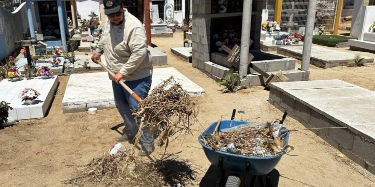 SERVICIOS PÚBLICOS DE LOS CABOS LLEVÓ A CABO LABORES DE LIMPIEZA EN LOS CEMENTERIOS DEL MUNICIPIO