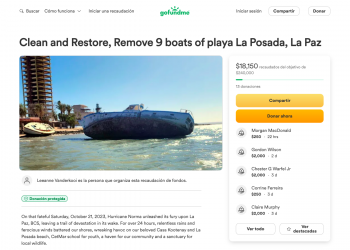 COLECTIVO DE LA PAZ BUSCA APOYO PARA RETIRAR EMBARCACIONES Y LIMPIAR PLAYA TRAS LOS DAÑOS DEL HURACÁN NORMA