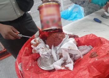 EN QUERÉTARO, GUARDIA NACIONAL ASEGURA 12 KILOS DE APARENTE DROGA SINTÉTICA CRISTAL OCULTOS EN LATAS DE SALSA PARA PIZZA