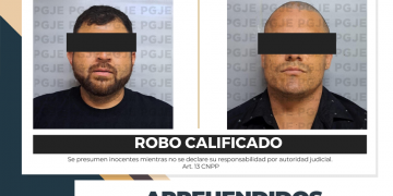 APREHENDE PGJE A DOS PERSONAS POR ROBO
