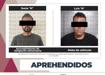 APREHENDE PGJE A DOS PERSONAS