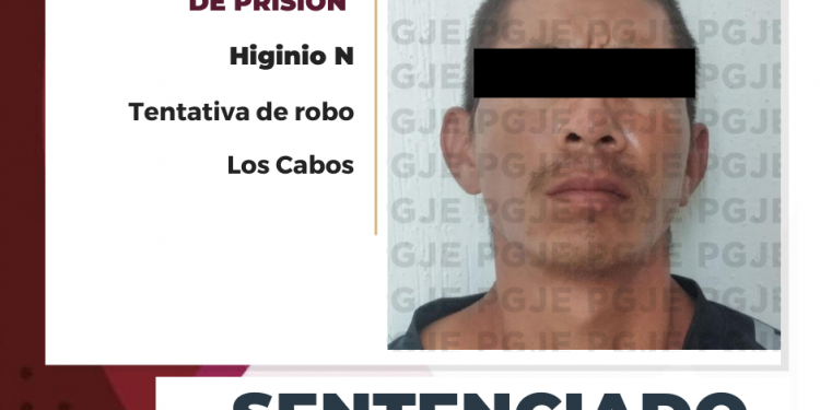 OBTIENE PGJE SENTENCIA DE MÁS DE 2 AÑOS DE PRISIÓN PARA CULPABLE DE TENTATIVA DE ROBO A CASA HABITACIÓN EN LOS CABOS