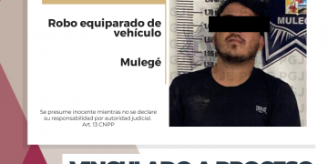 QUEDA VINCULADO A PROCESO POR ROBO EQUIPARADO DE VEHÍCULO EN MULEGÉ