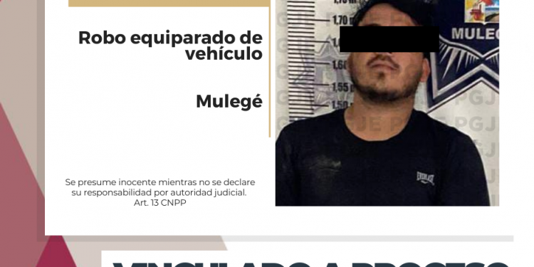 QUEDA VINCULADO A PROCESO POR ROBO EQUIPARADO DE VEHÍCULO EN MULEGÉ
