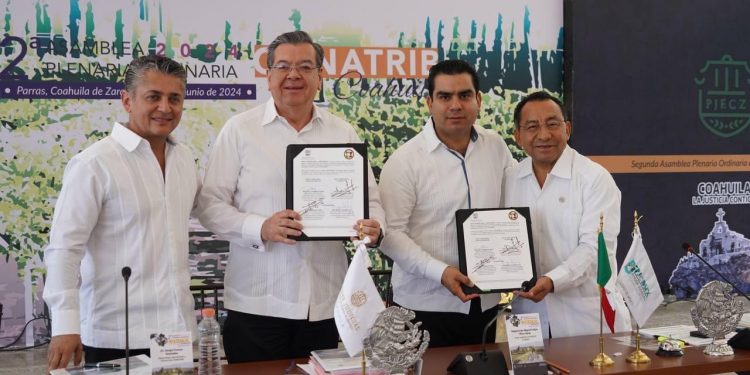 FIRMAN CONVENIO DE PODERES JUDICIALES DE BAJA CALIFORNIA SUR Y TAMULIPAS
