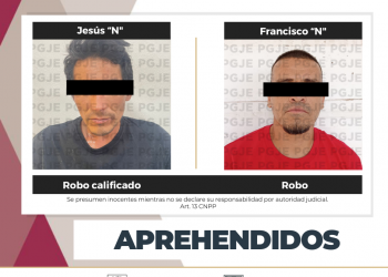 APREHENDE PGJE A DOS PERSONAS BUSCADAS POR ROBO