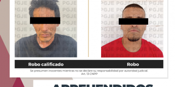APREHENDE PGJE A DOS PERSONAS BUSCADAS POR ROBO