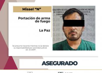 ASEGURA PGJE A UN HOMBRE Y UN ARMA DE FUEGO