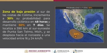AVISO DE CICLÓN TROPICAL EN EL OCÉANO PACÍFICO