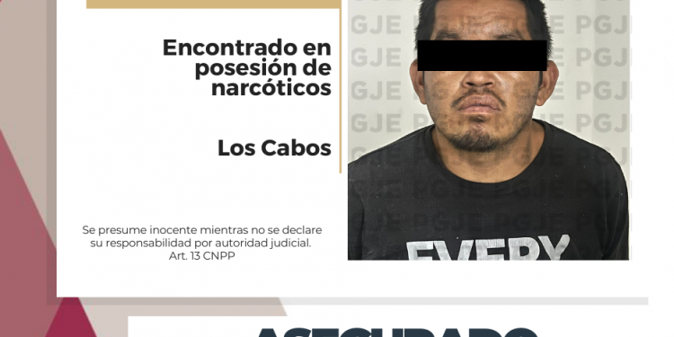 ASEGURA PGJE A HOMBRE EN POSESIÓN DE 950 DOSIS DE NARCÓTICOS