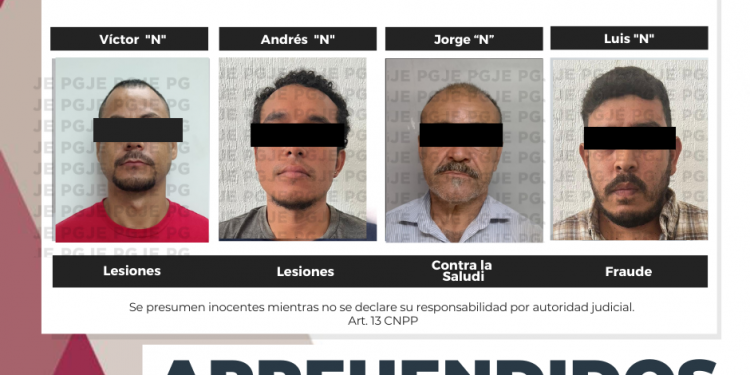 CUMPLIMENTA PGJE 4MANDAMIENTOS JUDICIALES POR DIVERSOS DELITOS