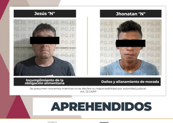 APREHENDE PGJE A DOS IMPUTADOS POR DIVERSOS DELITOS