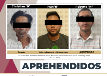 APREHENDE PGJE A TRES IMPUTADOS POR DIVERSOS DELITOS