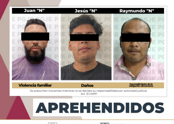 APREHENDE PGJE A TRES IMPUTADOS POR DIVERSOS DELITOS