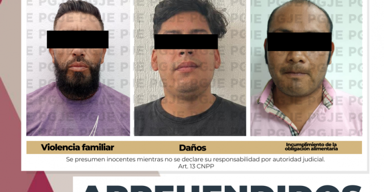 APREHENDE PGJE A TRES IMPUTADOS POR DIVERSOS DELITOS