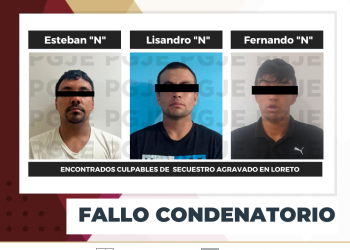 POR SECUESTRO AGRAVADO OBTIENE PGJE 3 FALLOSCONDENATORIOS CONTRA CULPABLES