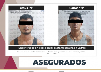 EN LA PAZ DETIENE PGJE A DOS HOMBRES POR VENTA DE DROGAS