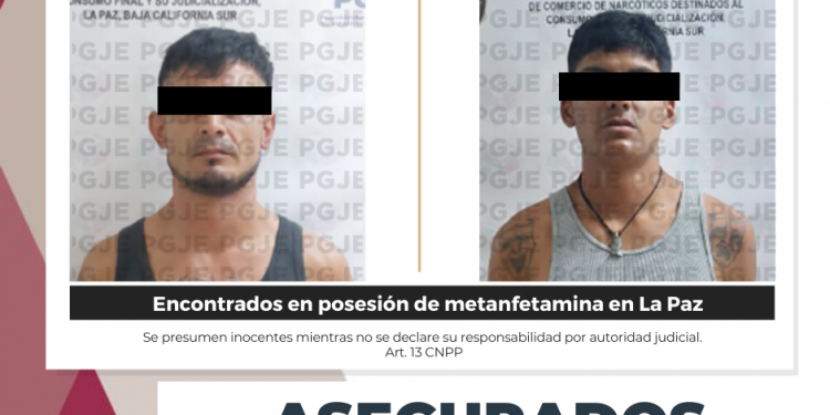 EN LA PAZ DETIENE PGJE A DOS HOMBRES POR VENTA DE DROGAS