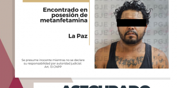 DETIENE PGJE A HOMBRE EN POSESIÓN DE 2 MIL 500 DOSIS DE DROGA EN LA PAZ
