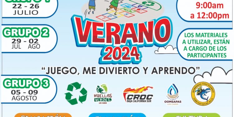 H. AYUNTAMIENTO DE LOS CABOS INVITA A NIÑOS Y NIÑAS DE 3ERO. A 6TO DE PRIMARIA AL CURSO DE VERANO “ ECO VERANO 2024”