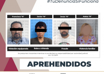 CUMPLIMENTA PGJE CUATRO  MANDAMIENTOS  JUDICIALES CONTRA PROBABLES RESPONSABLES DE DELITO