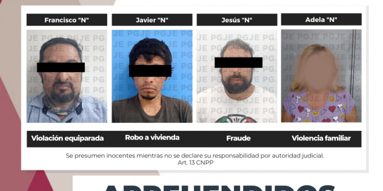 CUMPLIMENTA PGJE CUATRO  MANDAMIENTOS  JUDICIALES CONTRA PROBABLES RESPONSABLES DE DELITO