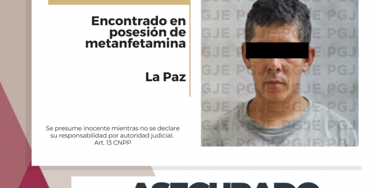 DETIENEN A HOMBRE CON 2 MIL 750 DOSIS DE METANFETAMINA EN LA PAZ