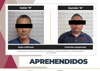 CUMPLIMENTA PGJE ÓRDENES DE APREHENSIÓN POR VIOLACIÓN Y ROBO