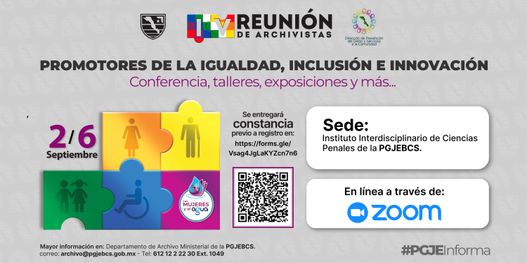 REALIZARÁ PGJE 4ª REUNIÓN DE ARCHIVOS “PROMOTORES DE LA IGUALDAD, DIVERSIDAD, INCLUSIÓN E INNOVACIÓN”