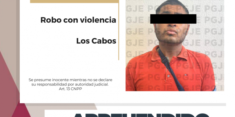 CUMPLIMENTA PGJE ORDEN DE APREHENSIÓN POR ROBO CON VIOLENCIA