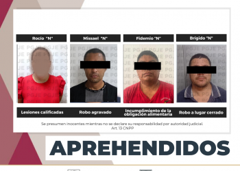 APREHENDE PGJE A CUATRO POR DIVERSOS DELITOS