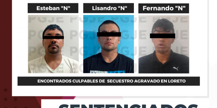 OBTIENE PGJE SENTENCIAS DE 240 AÑOS DE PRISIÓN PARA 3 CULPABLES DE SECUESTRO EN LORETO