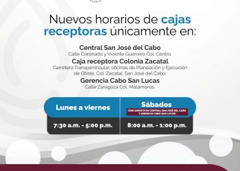 EXTIENDE OOMSAPAS LOS CABOS HORARIOS DE ATENCIÓN EN CAJAS DE CSL Y SJC