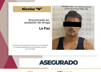 ASEGURA PGJE A UNA PERSONA CON 625 DOSIS DE DROGA EN LA PAZ