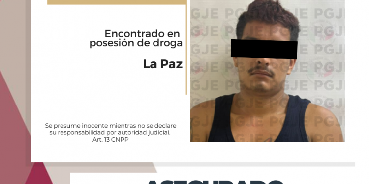 ASEGURA PGJE A UNA PERSONA CON 625 DOSIS DE DROGA EN LA PAZ