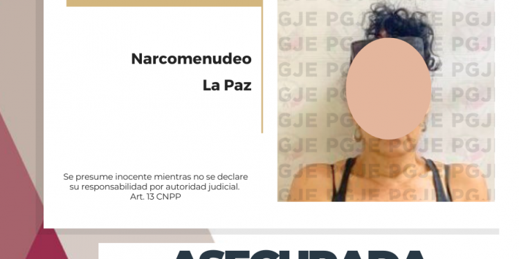 ASEGURA PGJE A UNA MUJER EN POSESIÓN DE METANFETAMINA