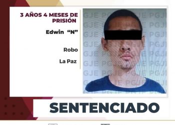 POR ROBO PASARÁ MÁS DE 3 AÑOS EN PRISIÓN