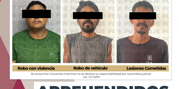 CUMPLIMENTA PGJE 3 ÓRDENES DE APREHENSIÓN