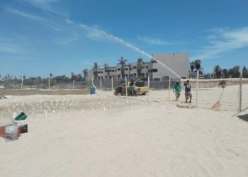 FORTALECE GOBIERNO DE LOS CABOS LOS TRABAJOS DE RIEGO DE CORRALES DE INCUBACIÓN DE TORTUGAS